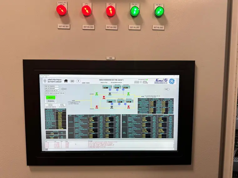 Metering skid HMI panel