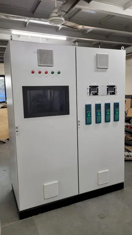 PLC control panel with flow computers